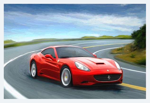 Kunstdruck - Poster Ferrari California 2008