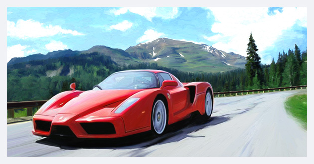 Kunstdruck - Poster Ferrari Enzo rot