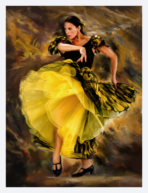 Kunstdruck - Flamenco Tanz