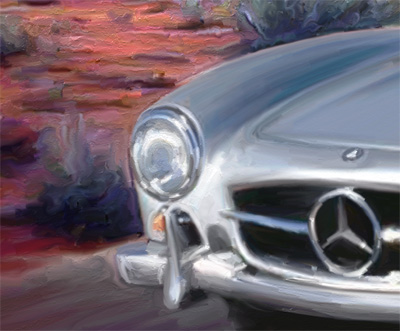 Kunstdruck Mercedes 300 SL