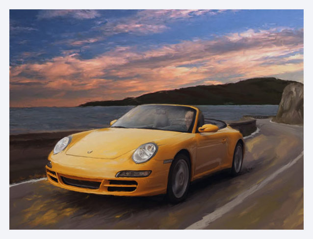 Kunstdruck - Porsche 911 Cabrio